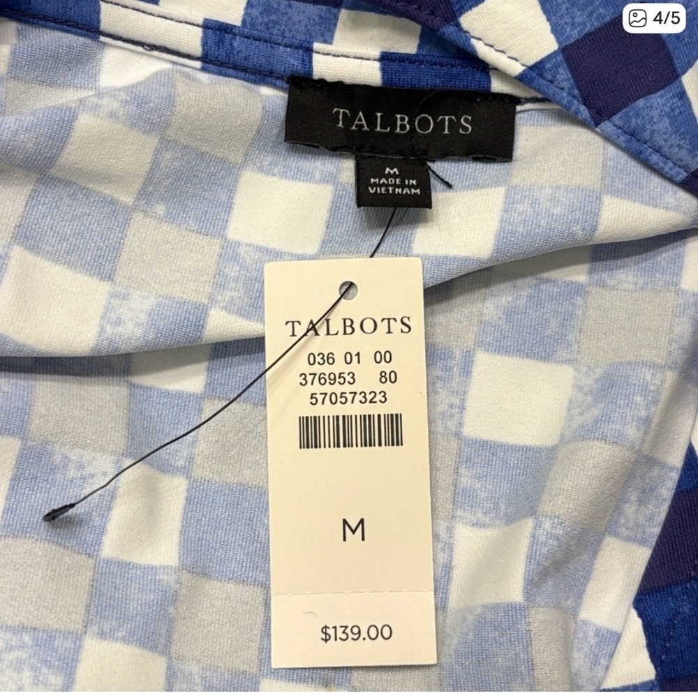 Talbots Blue and White Gingham Dress - Picture 8 of 8